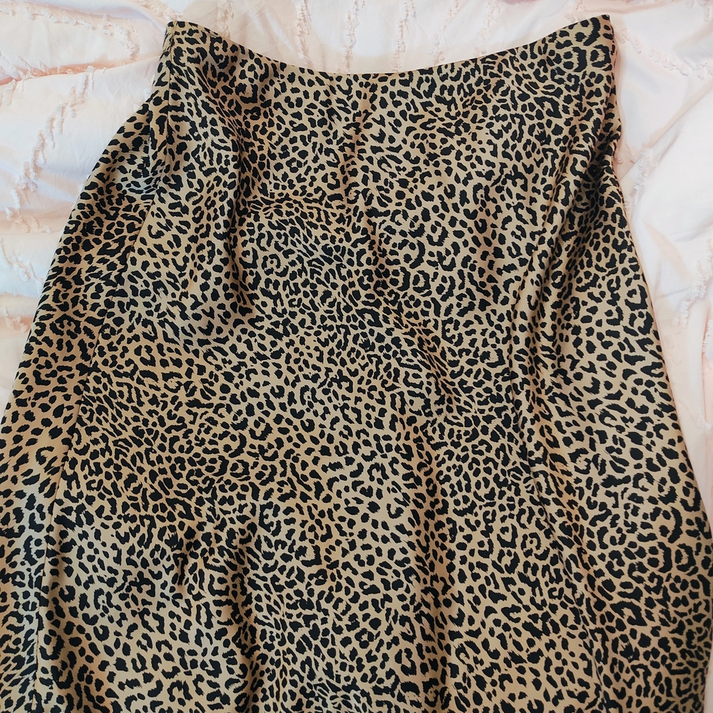 J. Crew Animal Print A-Line Skirt